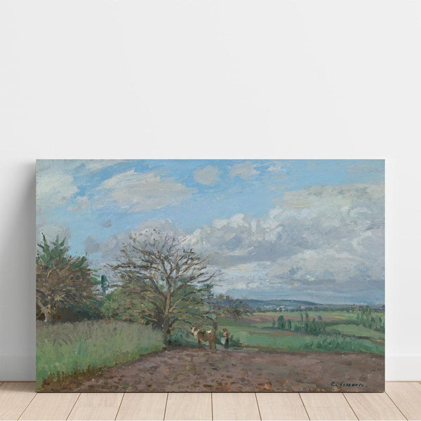 Reproduction of the painting Landscape Painting with a Cowherd - Camille Pissarro