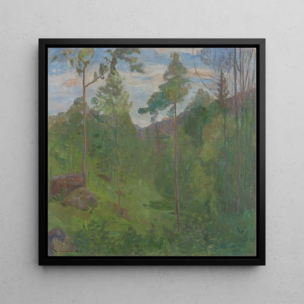 Landscape Painting - Thorvald Erichsen — framed artwork on a wall