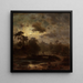 Landscape by Moonlight - Jules Dupré — framed artwork on a wall