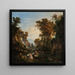 Landscape with Nymphs - Károly Mark — framed artwork on a wall