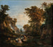 Reproduction of the painting Landscape with Nymphs Bathing - Kroly Mark