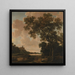 Landscape Painting with the Schwanenburg in Cleves - Joris van der Haagen — framed artwork on a wall
