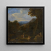 Landscape with the River God and Women - Anonymous — framed artwork on a wall