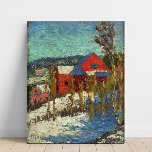 Reproduction of the painting Landscape Painting with Houses - Konrad Mägi