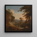 Landscape painting with distant mountains - Adriaen van Diest — framed artwork on a wall