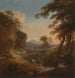 Landscape painting with distant mountains - Adriaen van Diest — artwork view