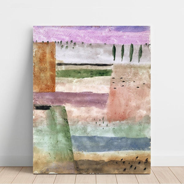 Reproduction of the painting Landscape Painting with Poplars - Paul Klee