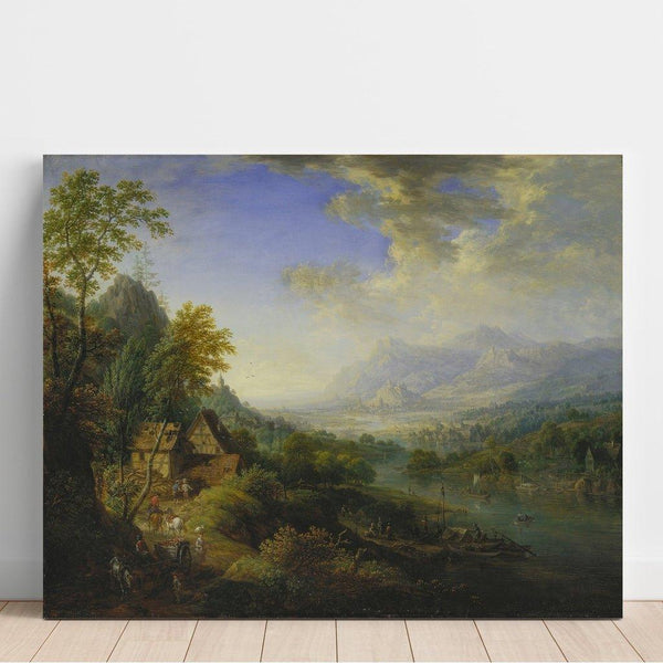 Reproduction of the painting Landscape Painting with River - Christian Georg Schütz the elder