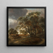 Landscape with staffage - Jan Vermeer van Haarlem l'Ancien — framed artwork on a wall