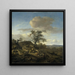 Landscape with a Hunter and Other Figures - Jan Wijnants — framed artwork on a wall