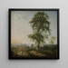 Landscape with a large tree - Johan Christian Dahl — framed artwork on a wall