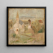 Landscape with a Little Dog La Comelle - Tadeusz Makowski — framed artwork on a wall