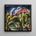 Landscape with a Church - Wacław Włodzimierz Wsowicz — framed artwork on a wall