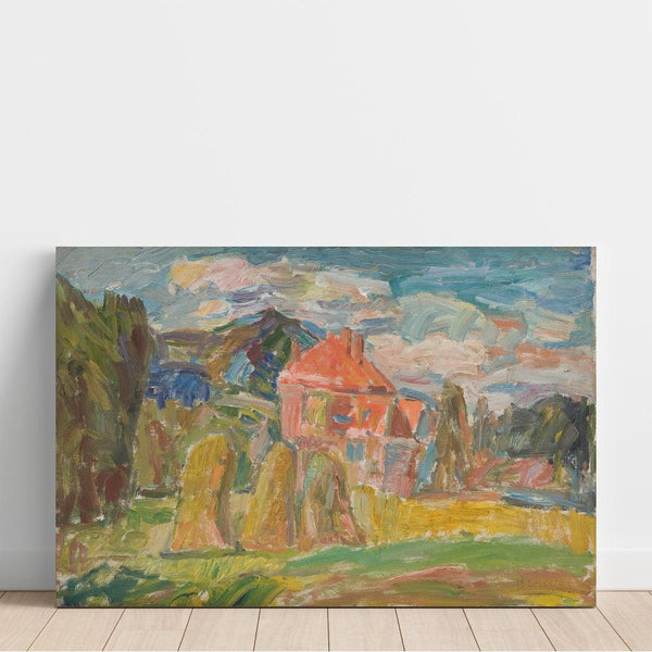 Reproduction of the painting Landscape Painting with a Red House - Sasza Blonder