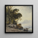 Coastal Landscape Painting - Théodore Gudin — framed artwork on a wall