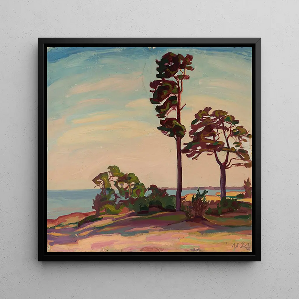 Coastal Landscape Painting of Saaremaa - Nikolai Triik — framed artwork on a wall