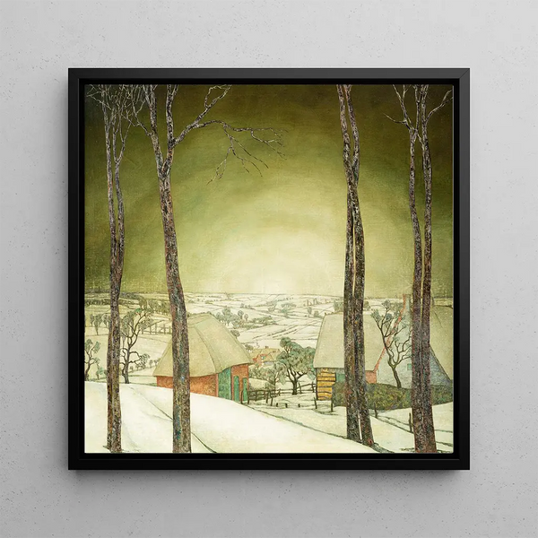 Winter Landscape Painting - Valerius De Saedeleer — framed artwork on a wall