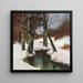 Winter landscape with rising moon - Adolf Kaufmann — framed artwork on a wall