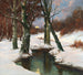 Winter landscape with rising moon - Adolf Kaufmann — artwork view