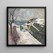 Winter Landscape Painting by Krager - Edvard Munch — framed artwork on a wall