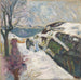 Winter Landscape Painting by Krager - Edvard Munch — artwork view