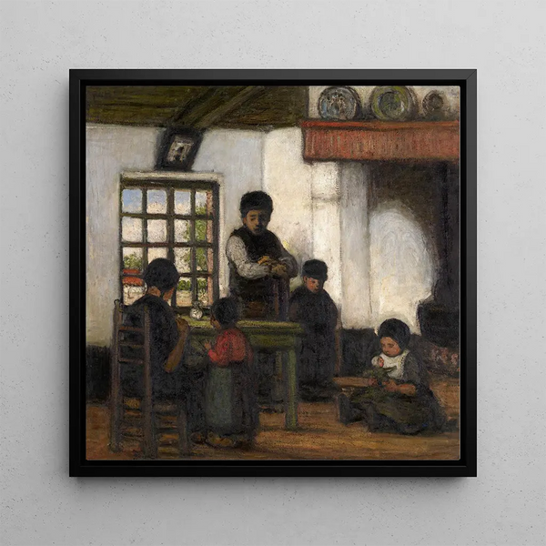 Landscape in Oberpinzgau - Josef Stoitzner — framed artwork on a wall