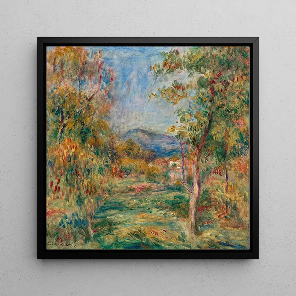Landscape Painting of Cagnes - Pierre-Auguste Renoir — framed artwork on a wall