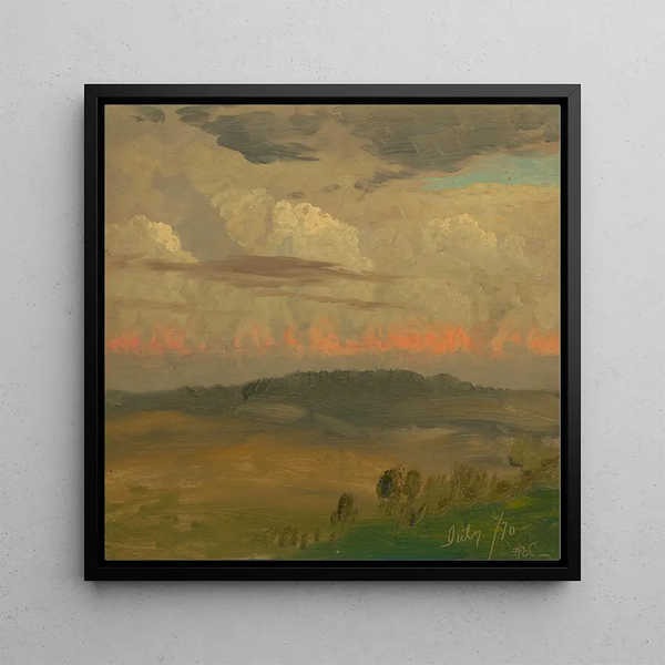 Landscape painting of the Hudson Valley - Frederic Edwin Church — framed artwork on a wall