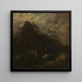 Mountain Landscape Painting - Carl Wagner — framed artwork on a wall