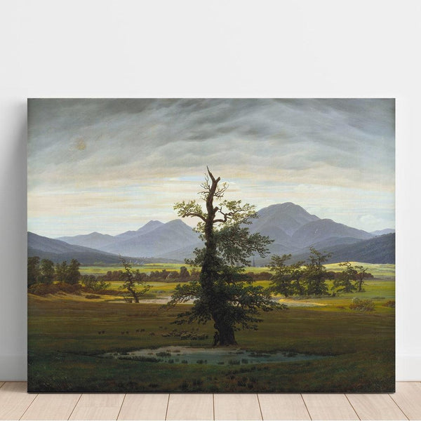 Reproduction of the painting Village landscape painting in the morning light - Caspar David Friedrich