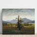 Reproduction of the painting Village landscape painting in the morning light - Caspar David Friedrich