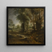 Evening landscape with a wooden cart - Peter Paul Rubens — framed artwork on a wall