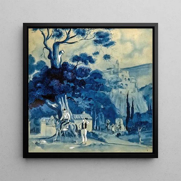 Spanish landscape - Georges Gaudion — framed artwork on a wall