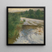 River landscape painting - Adolf Kaufmann — framed artwork on a wall