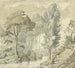 Forest landscape painting with a hill on the right and water in the middle - Elias van Nijmegen — artwork view