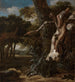 Landscape painting of a forest with a beech struck by lightning - Jan Van Kessel the Elder — artwork view
