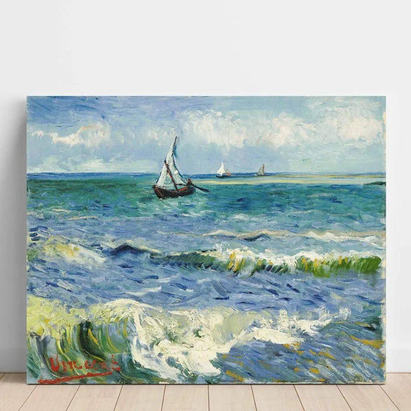 Reproduction of the painting Marine landscape painting near Les Saintes-Maries-de-la-Mer - Vincent Van Gogh