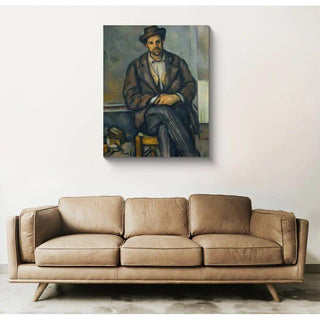 Paysan assis - Paul Cézanne | Reproduction Tableau Décoration murale affiche copie