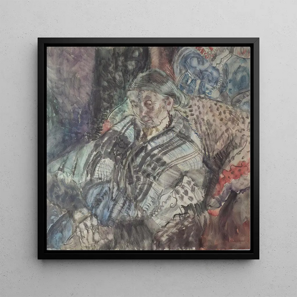 Breton Peasant Painting - Frances Hodgkins — framed artwork on a wall