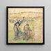 Peasant and Child Making Fire - Camille Pissarro — framed artwork on a wall