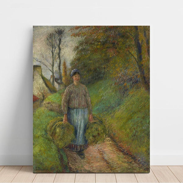 Reproduction of the painting Country scene painting featuring two haystacks - Camille Pissarro