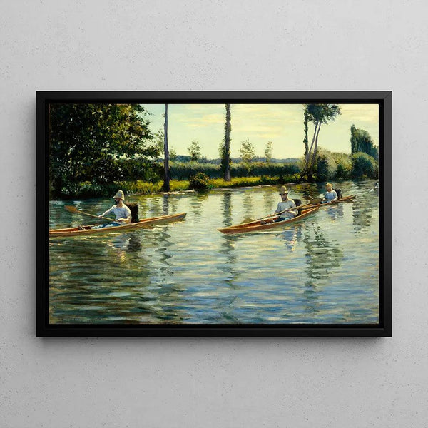Reproduction of the painting Parisian Piers on the Yerres - Gustave Caillebotte