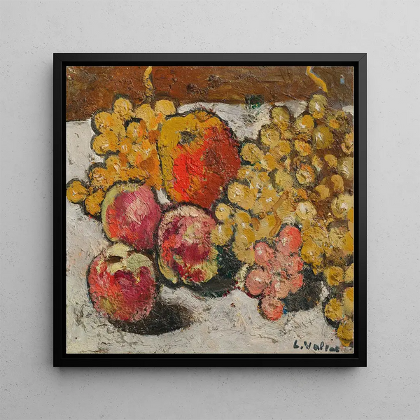 Peaches, apples and grapes - Louis Valtat — framed artwork on a wall