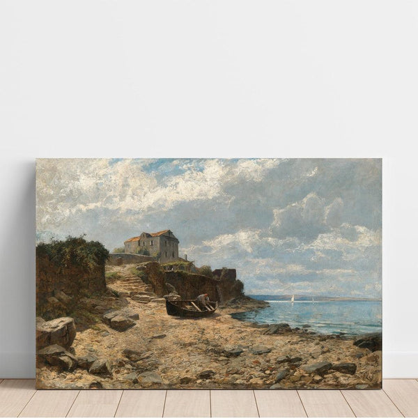 Reproduction of the painting Fishermen on the Shore of Valascu - Alfred Zoff