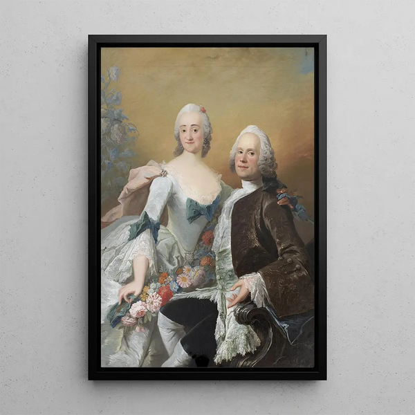 The jeweler of the court Christopher Fabritius and his wife Gundel née Berntz - Peder Als — framed artwork on a wall