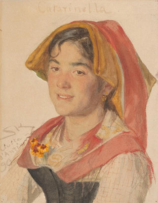 Peder Severin Kryer - Head of an Girl from Civita dAntino in Regional Dress Catarinella.webp