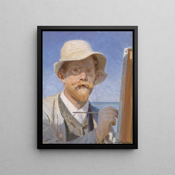 Self-portrait - Peder Severin Krøyer — framed artwork on a wall