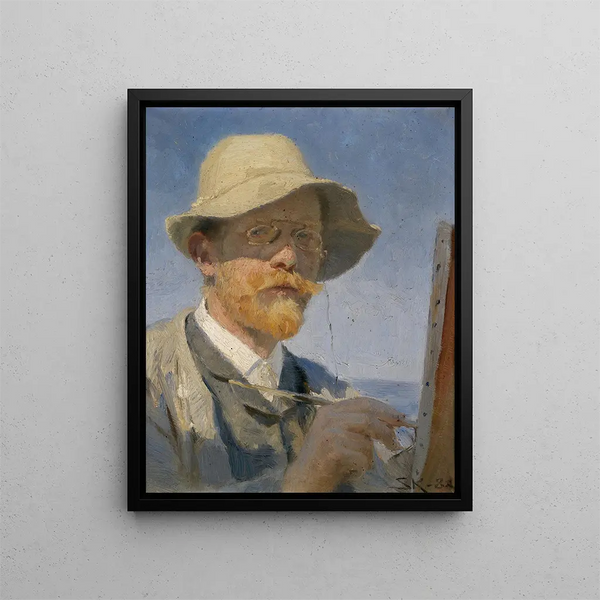 Self-portrait - Peder Severin Krøyer — framed artwork on a wall