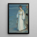 Summer evening on Skagen beach painting of the artist's wife - Peder Severin Krøyer — framed artwork on a wall