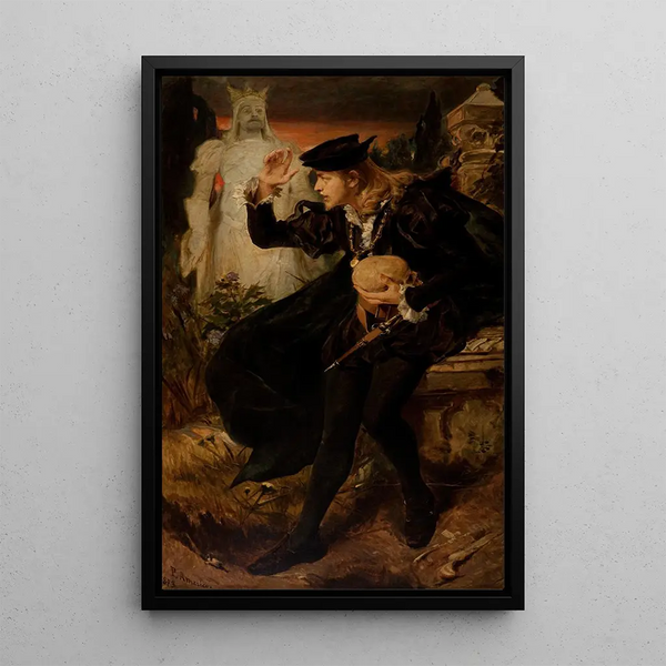 La vision de Hamlet - Pedro Américo — framed artwork on a wall